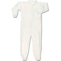 Keystone Safety HD Polypropylene Coverall, Elastic Wrists & Ankles, Zipper Front, Single Collar, White, L, 25/Case CVL-NW-HD-E-LG